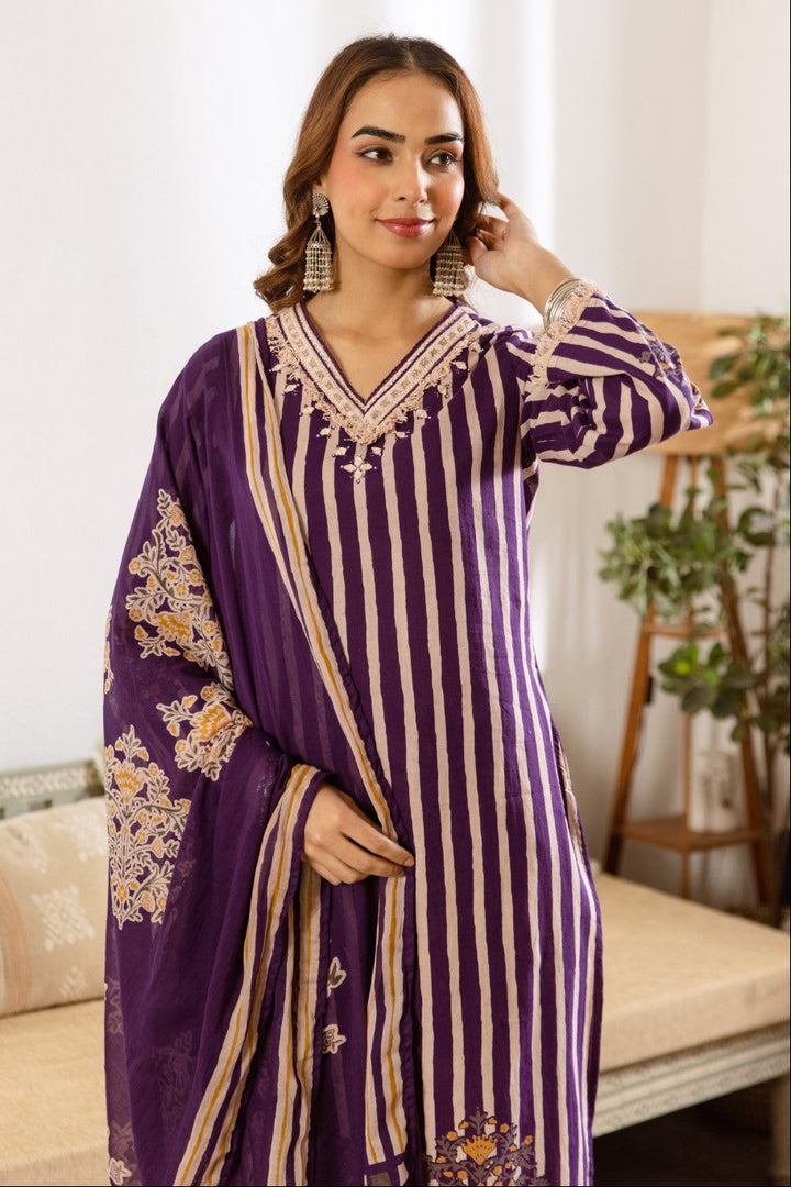 Kamli Iris Cotton Suit Set
