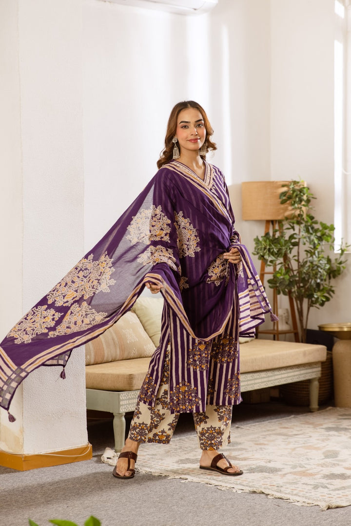 Kamli Iris Cotton Suit Set