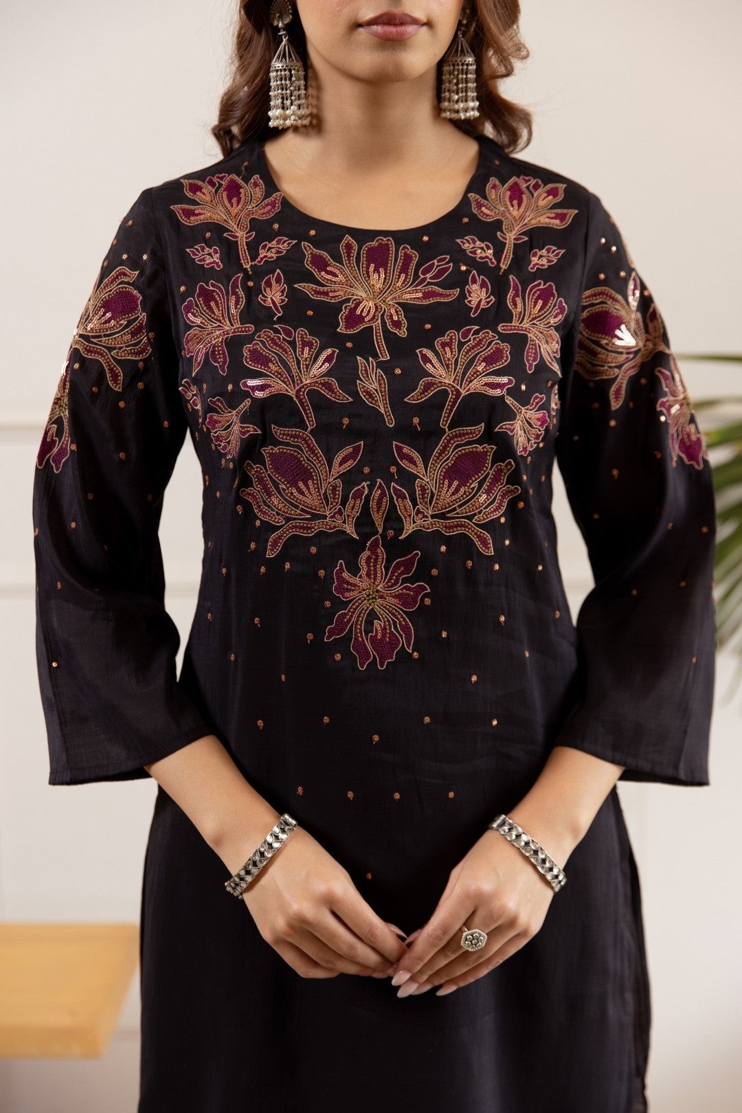 Kamli raven embroidery co-ord set