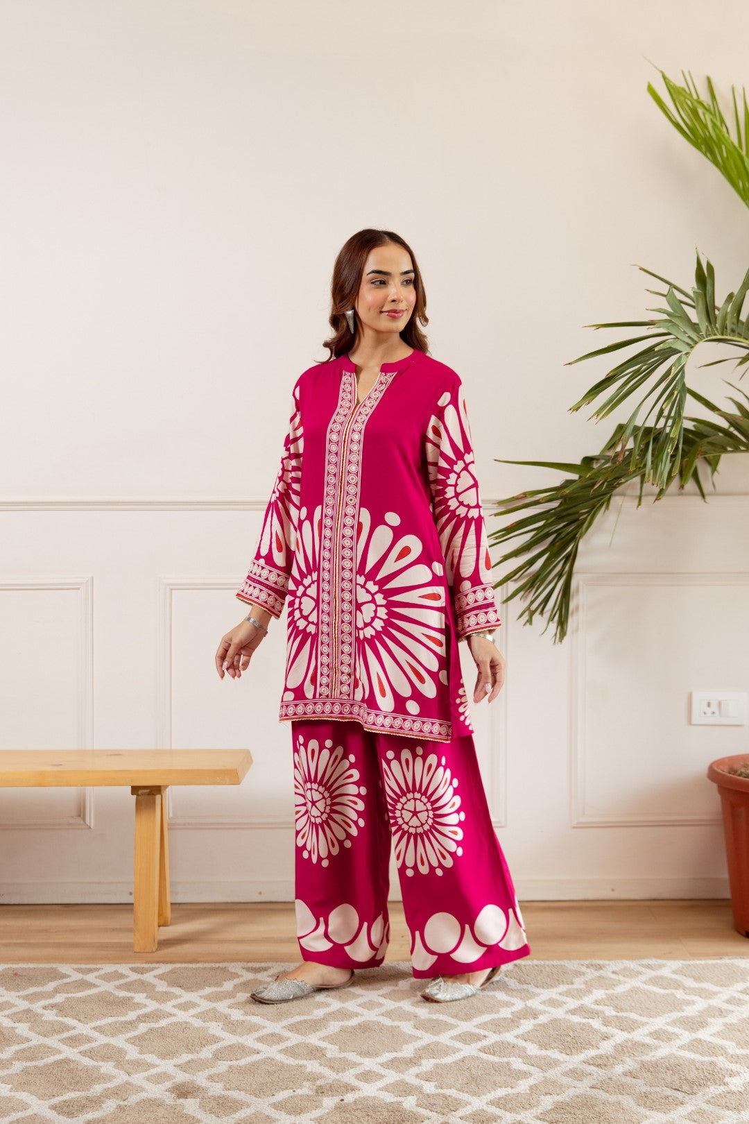 Sonpal flamingo printed co-ord set