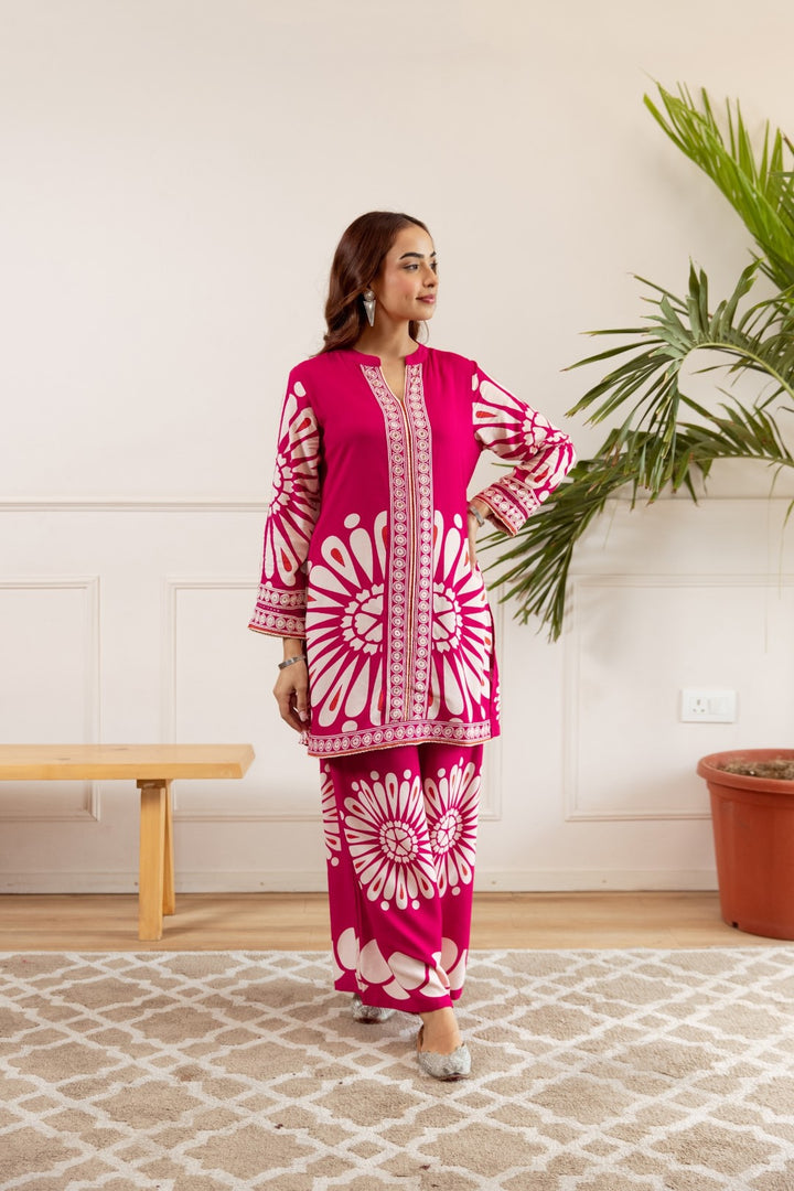 Sonpal flamingo printed co-ord set