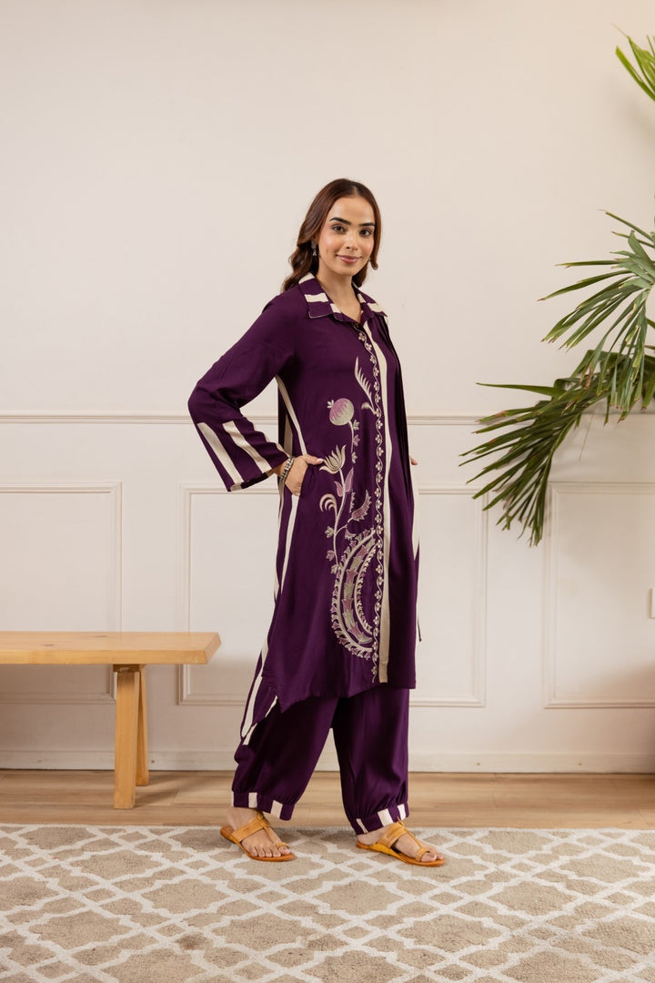 Sonpal Jam Embroidery Co-ord set
