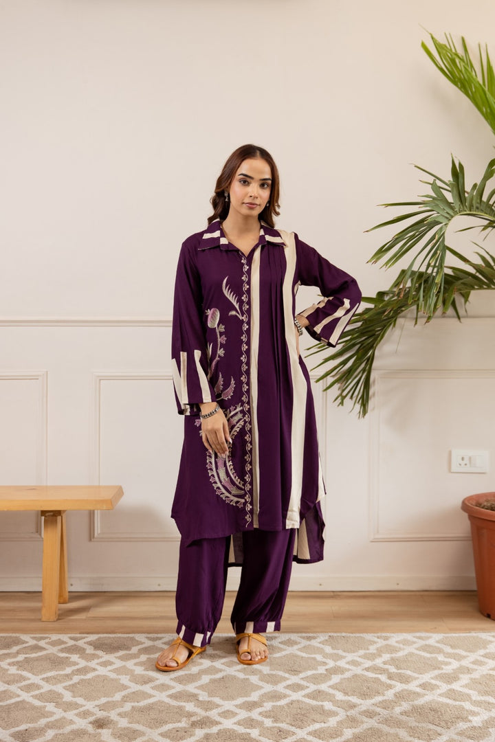 Sonpal Jam Embroidery Co-ord set