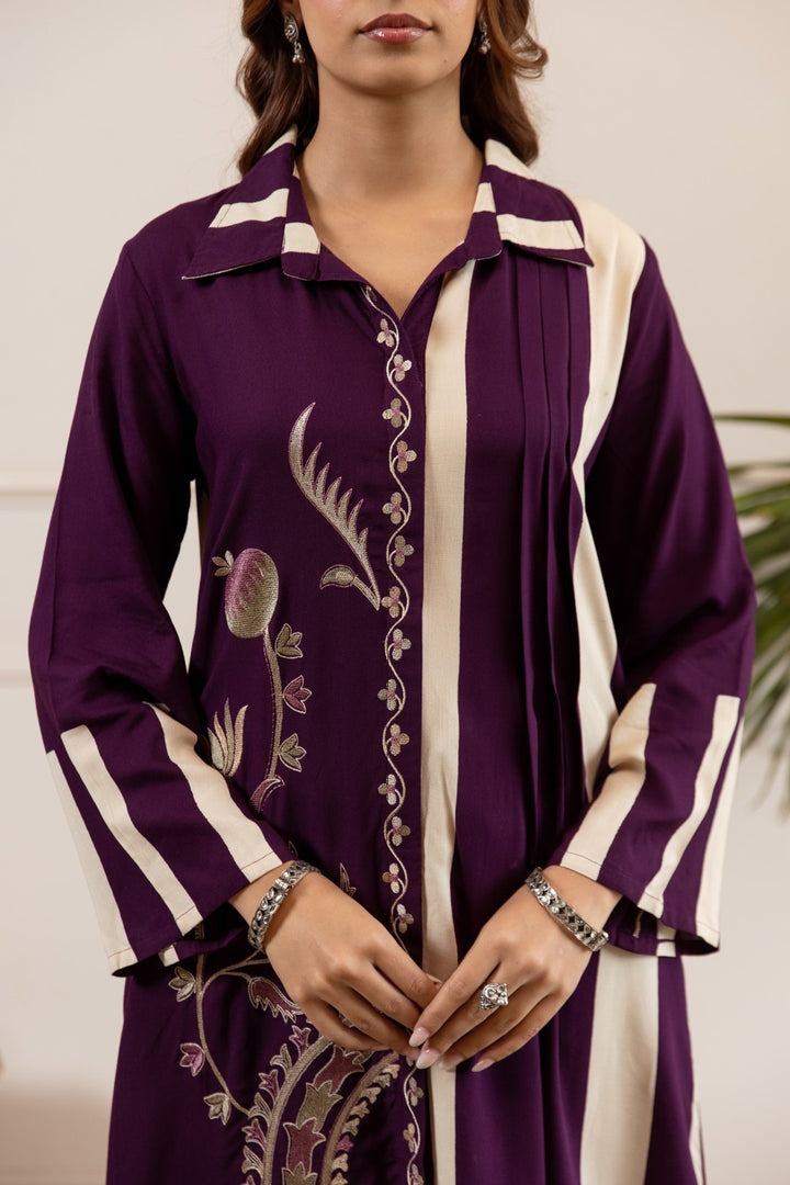 Sonpal Jam Embroidery Co-ord set