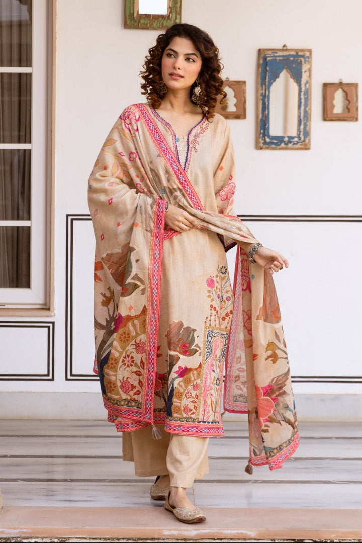 Karen Ivory cotton suit set