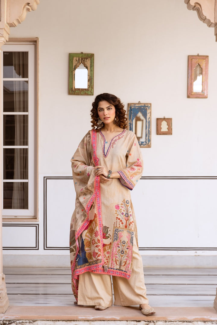 Karen Ivory cotton suit set