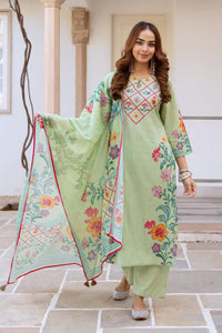 Kamli moss printed suit set