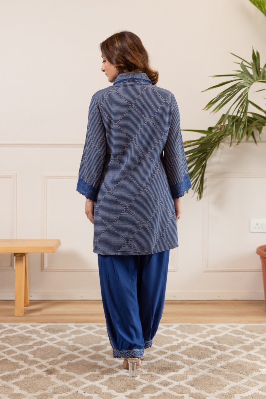 Stravi cobalt printed co-ord set