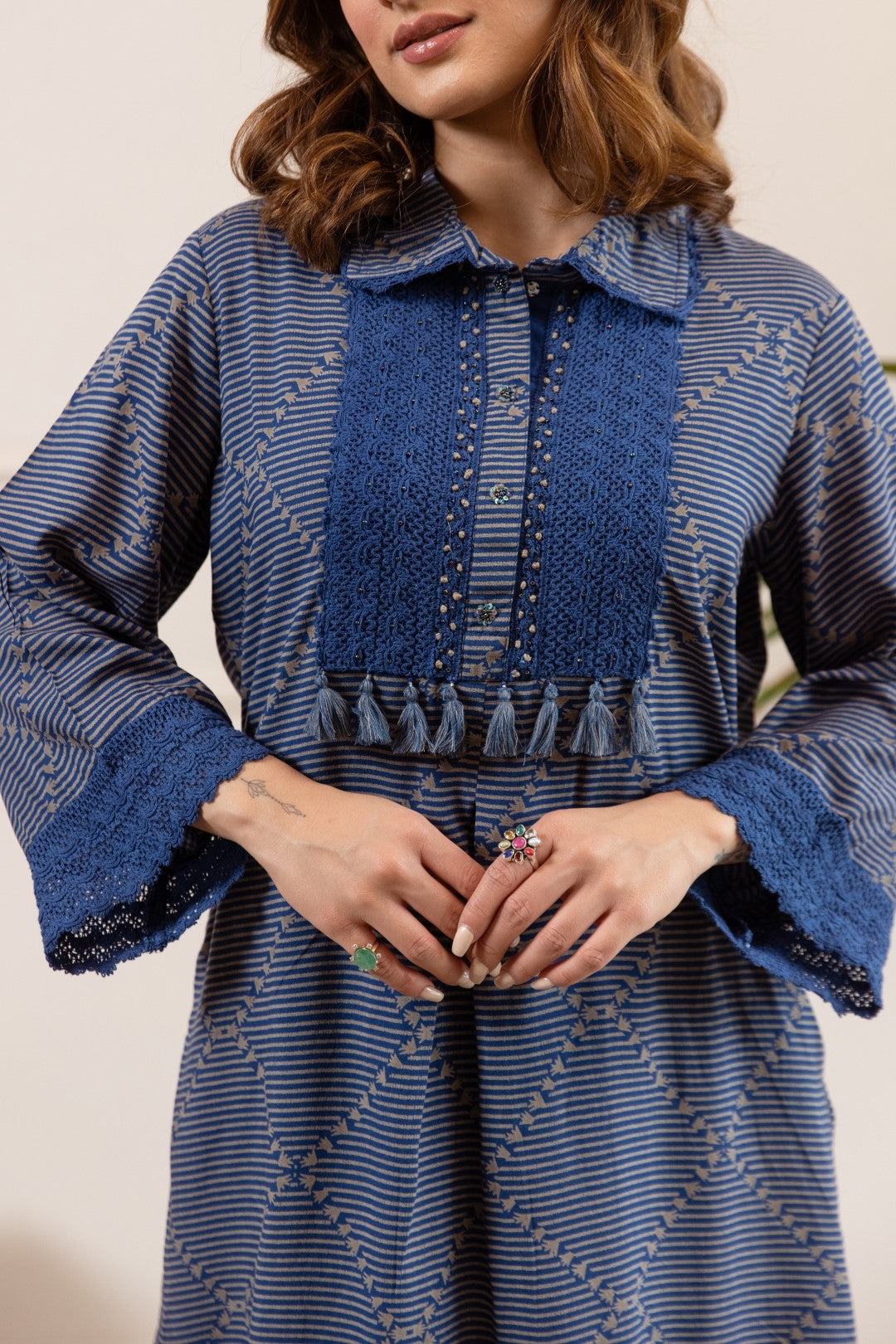 Stravi cobalt printed co-ord set