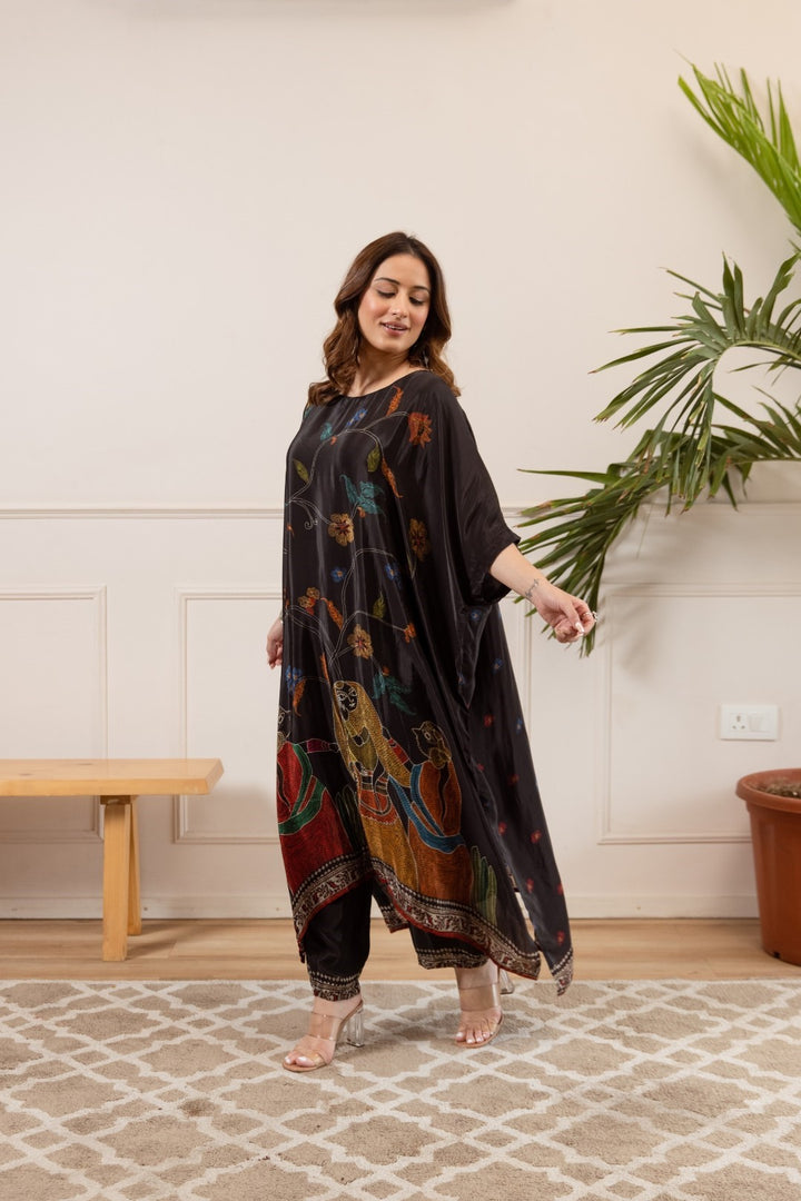 Sonpal Ebony Printed Kaftan pant set