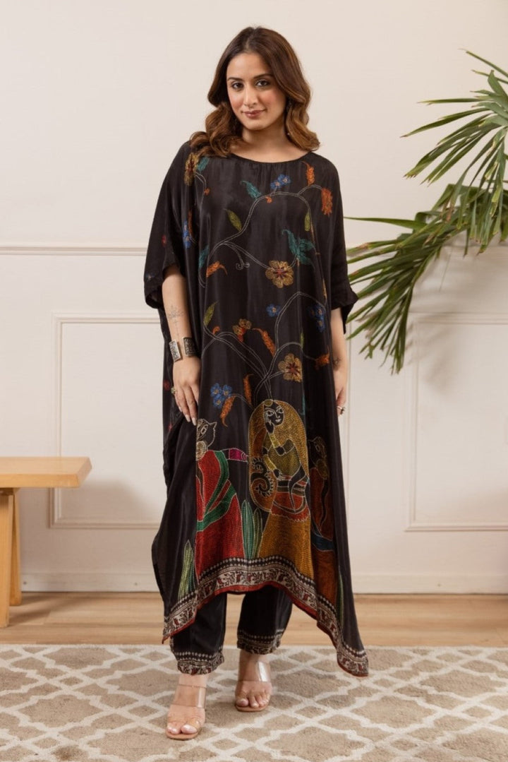 Sonpal Ebony Printed Kaftan pant set