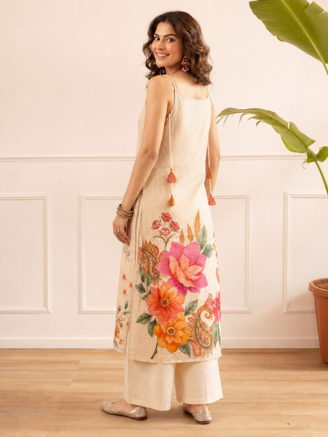 Kashvi Caramel Cotton Suit Set