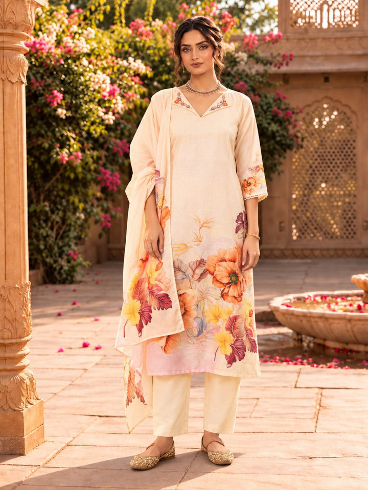 Itrh Melon cotton linen suit set