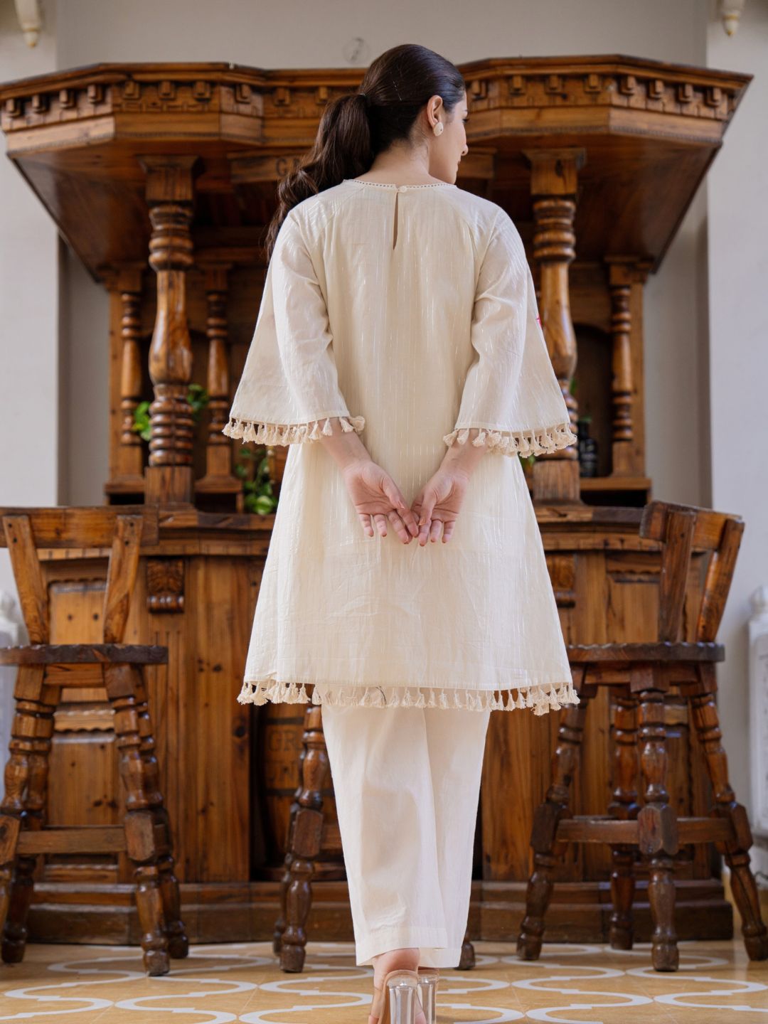 Hemal Bouquet Embroidery Cotton Co-ord Set