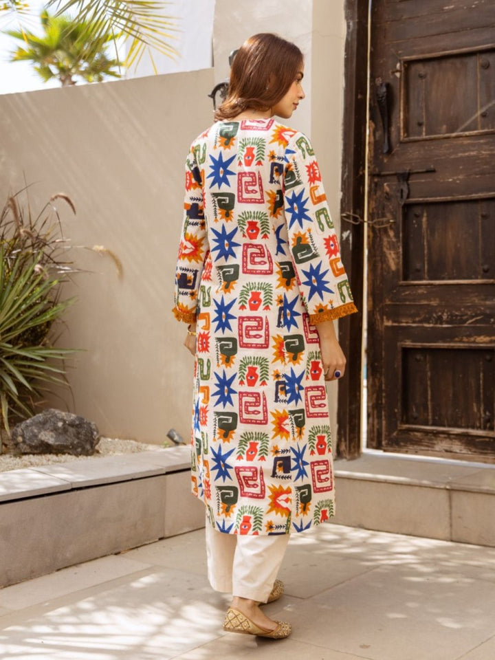 Karen Artsy cotton kurta pant set