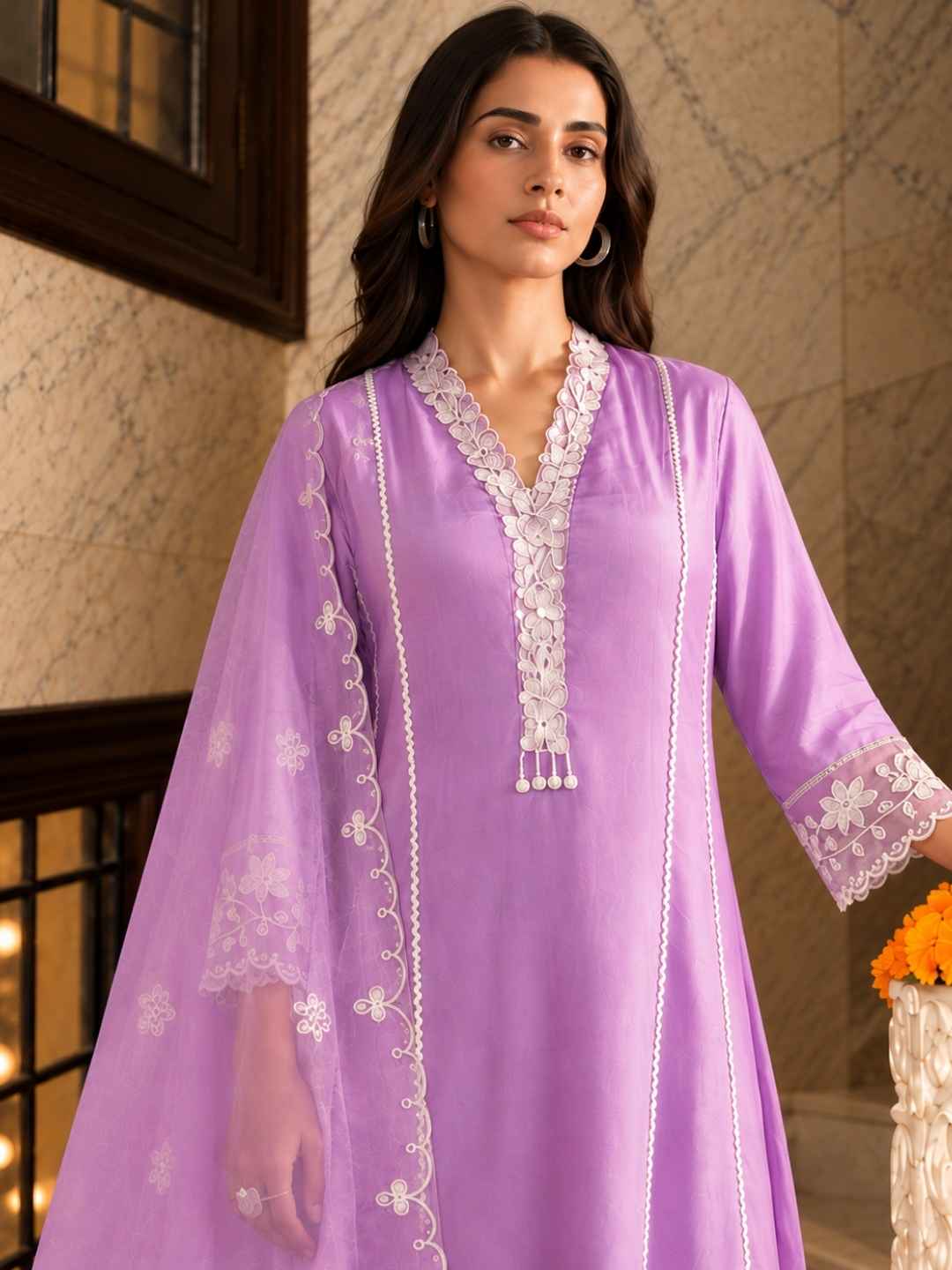 Ira Lily Embroidery Suit Set