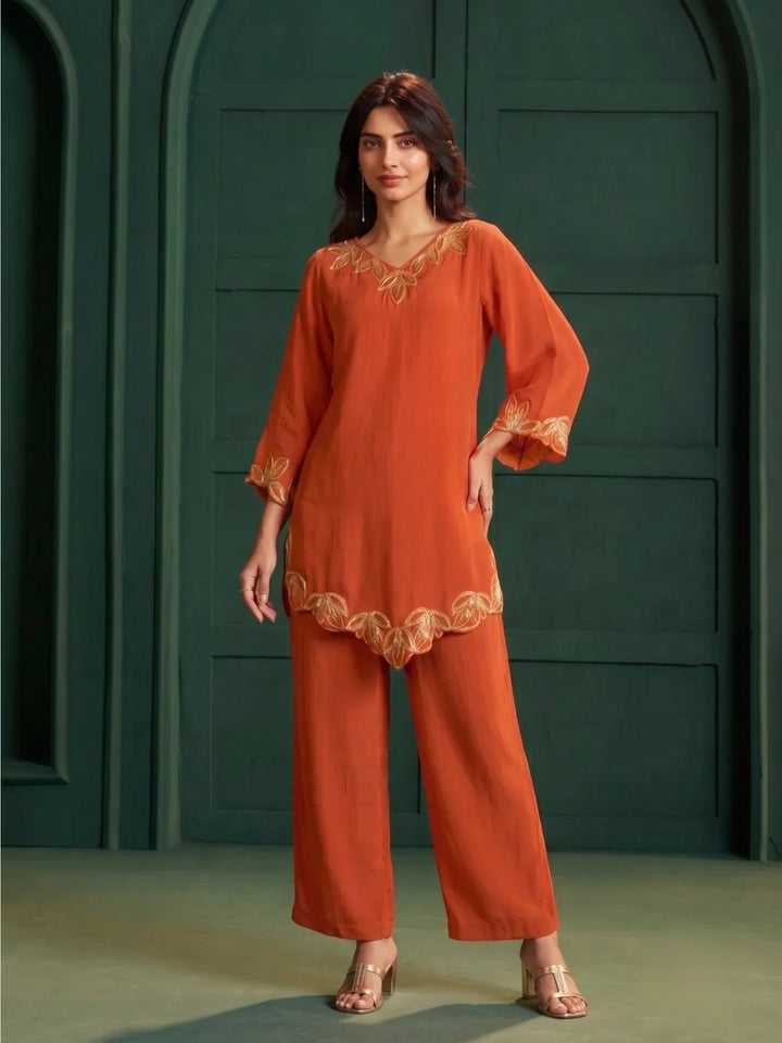 Itrh Tangerine Full Work Co-Ord Set