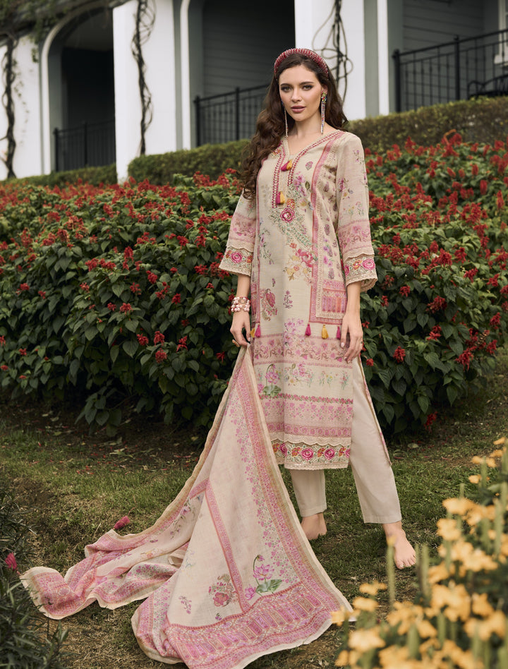 Darzan Caramel Premium Lawn Suit Set