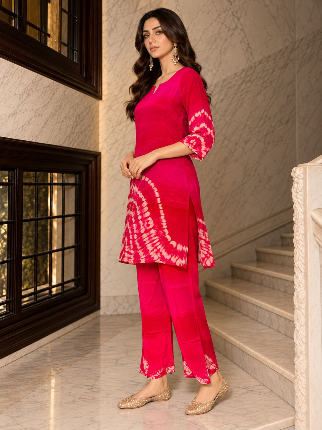 Jayti Cerise Printed Co-Ord Set