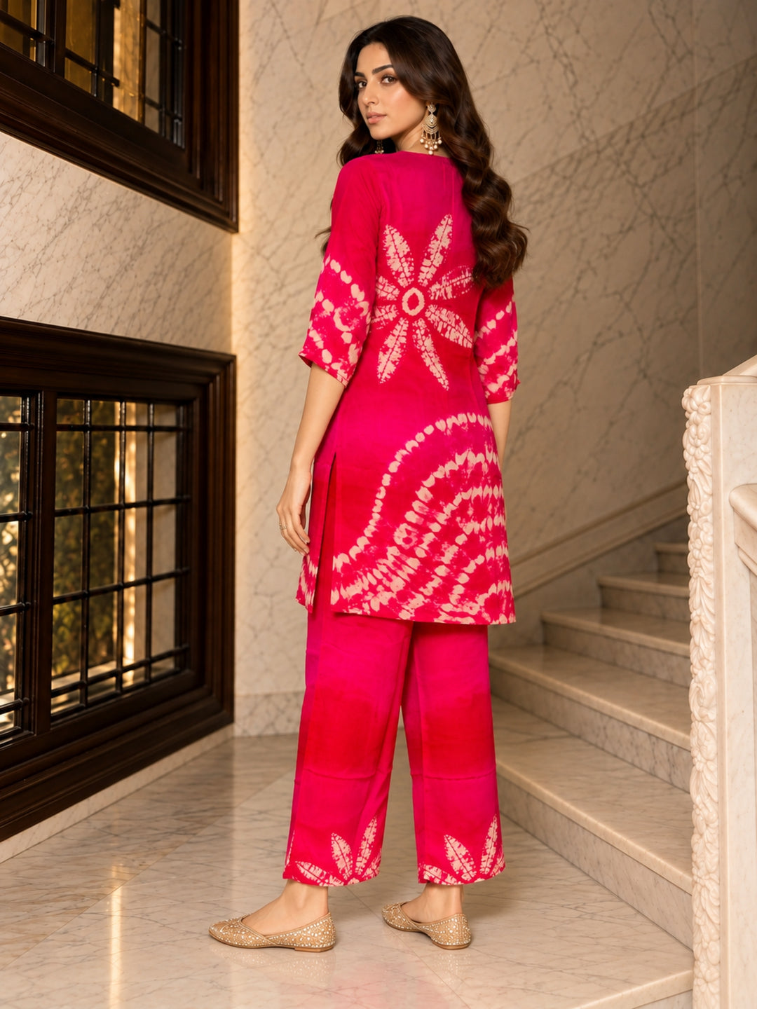 Jayti Cerise Printed Co-Ord Set