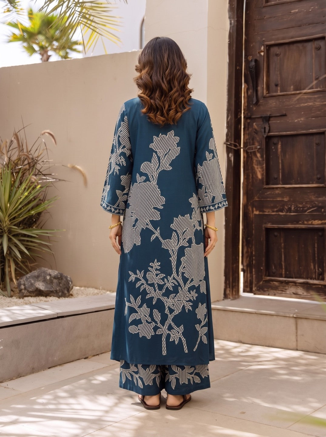 Karen admiral printed cotton kurta pant set