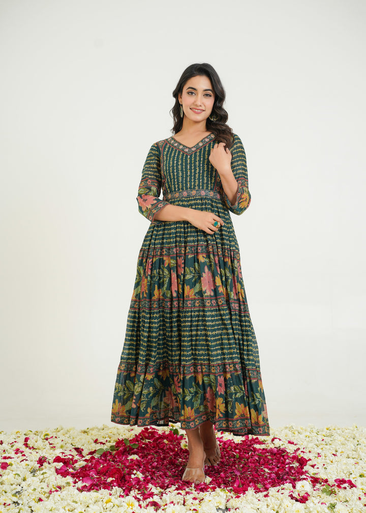 Rabha Moss Printed Dress