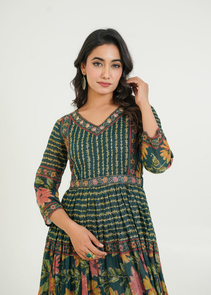 Rabha Moss Printed Dress