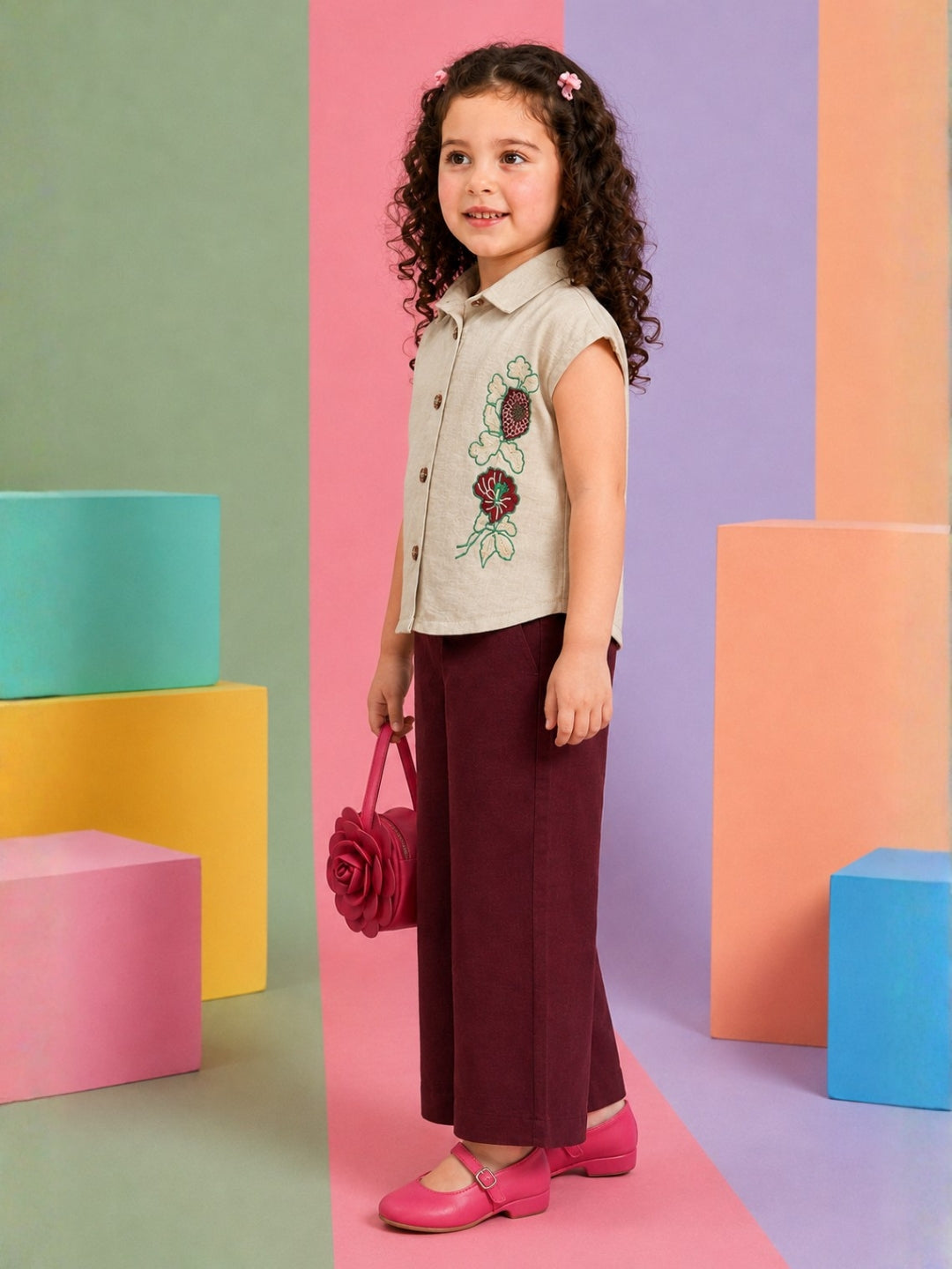Joy Jam Embroidery Kids Co-Ord Set