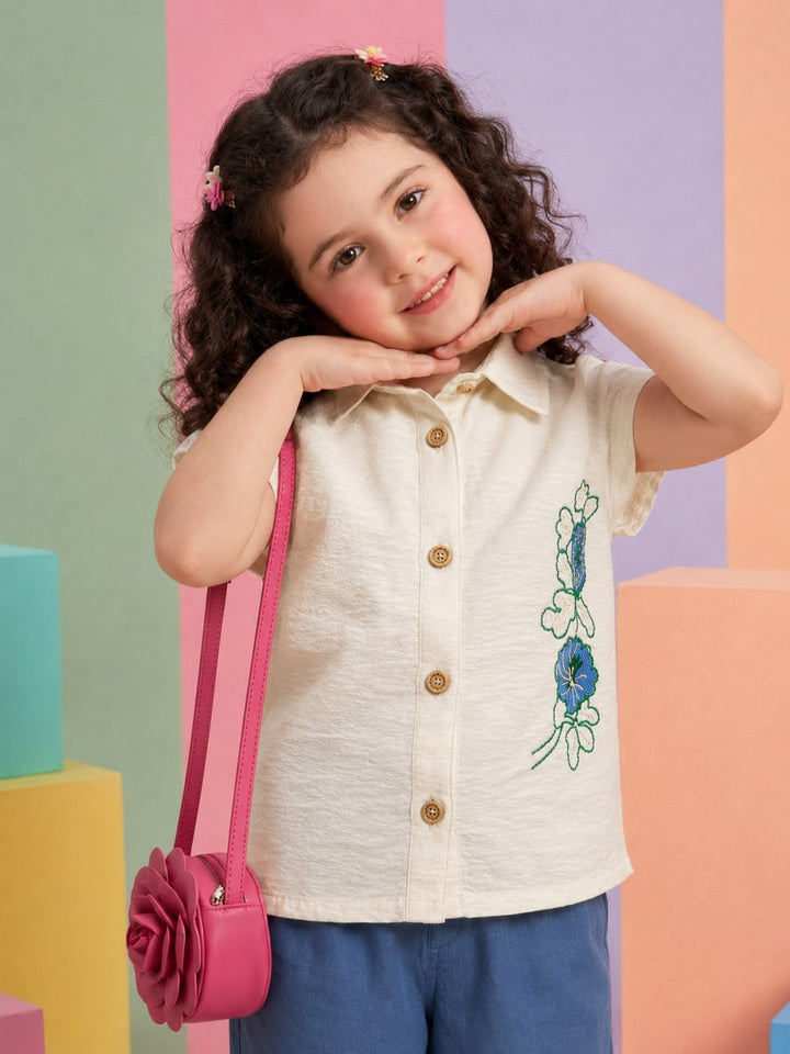 Joy Nile Embrioidery Kids Co-Ord Set