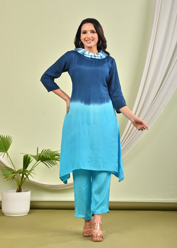 SANA AZURE COTTON CO-ORD SET