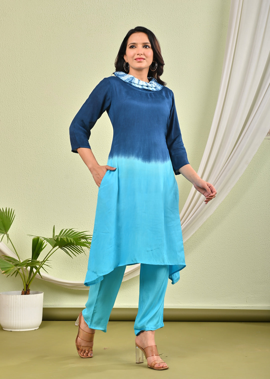 SANA AZURE COTTON CO-ORD SET