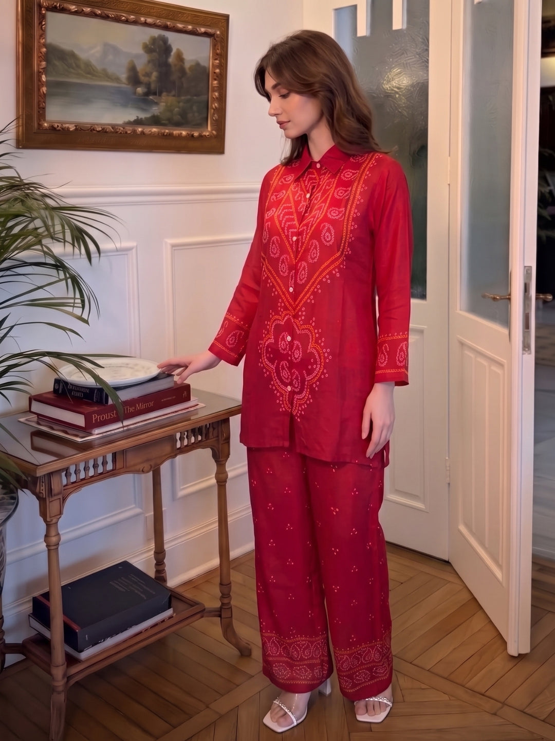 Jharna Scarlet Printed Co-Ord Set