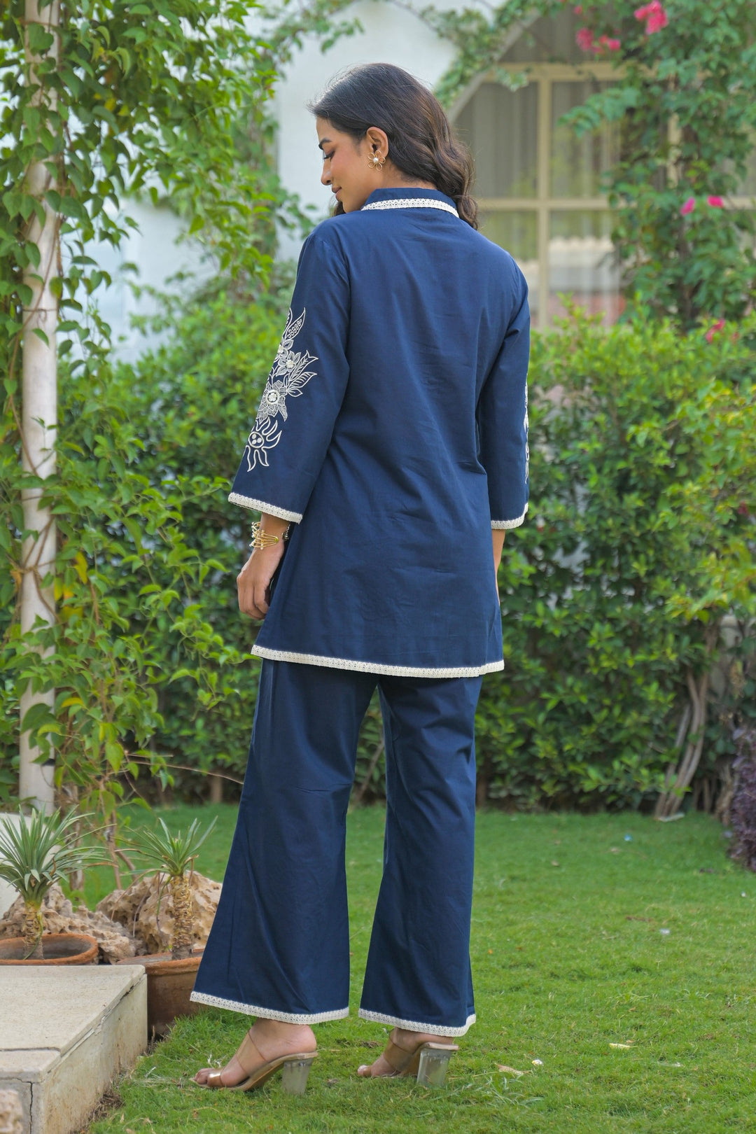 Bhoomi iris Embroidery cotton Co-ord set