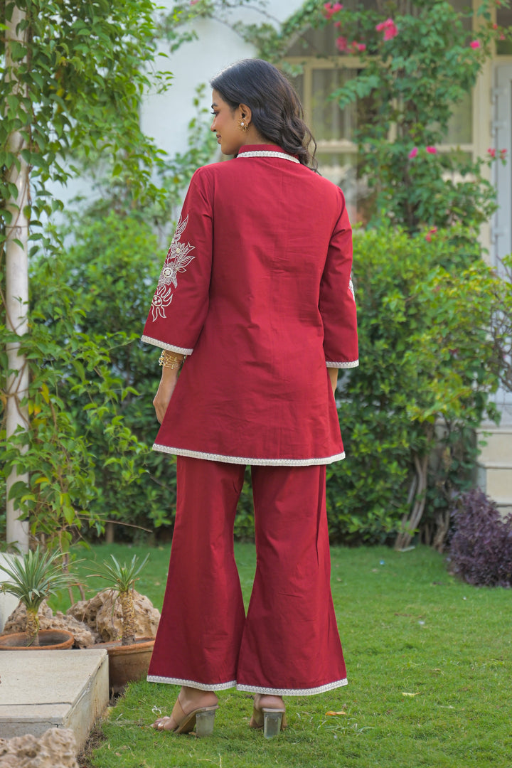 Bhoomi Jam Embroidery cotton Co-ord set