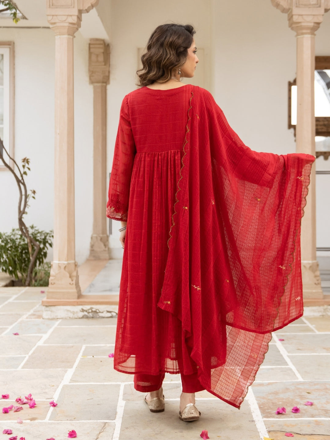 Karen Fiesta Embroidery Cotton Suit Set