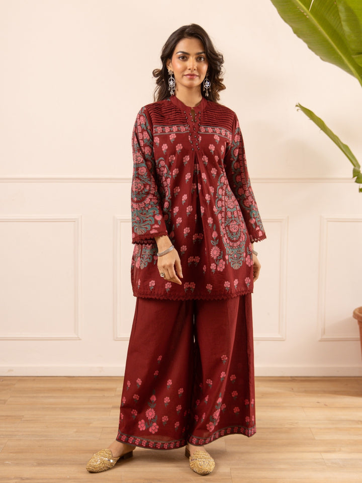 Karen Claret Printed Co-Ord Set