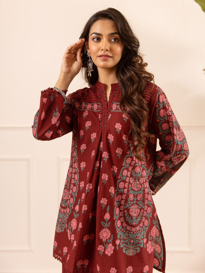 Karen Claret Printed Co-Ord Set