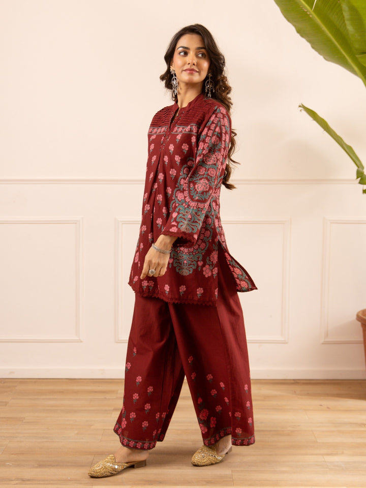 Karen Claret Printed Co-Ord Set