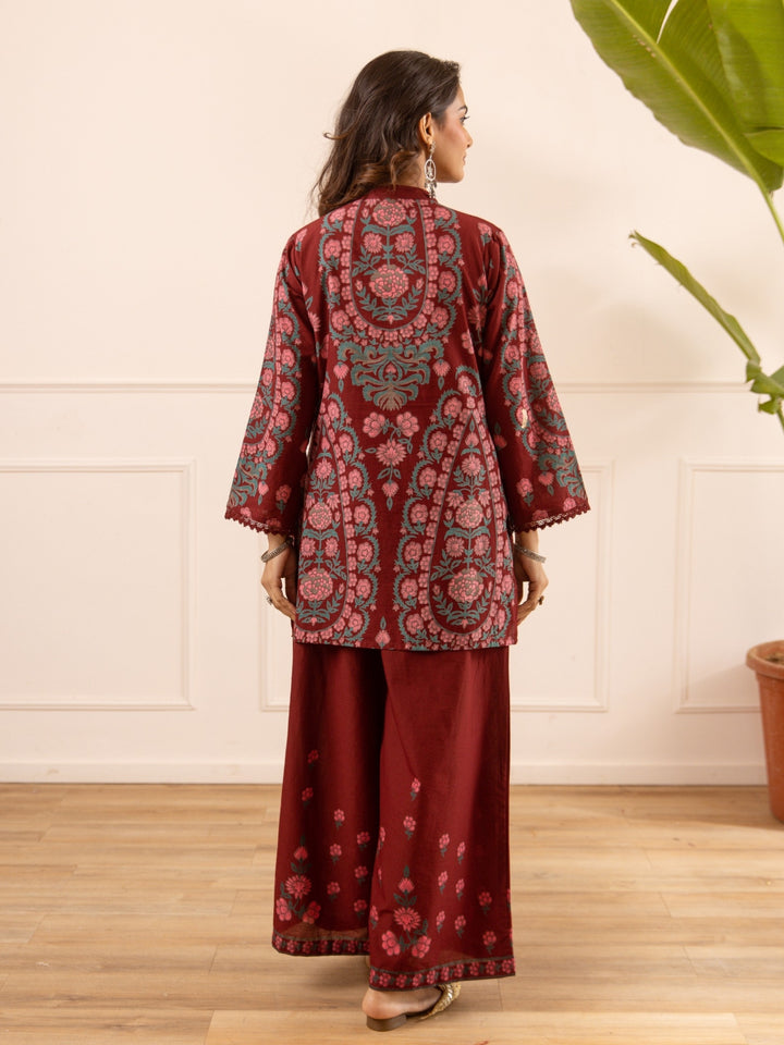 Karen Claret Printed Co-Ord Set