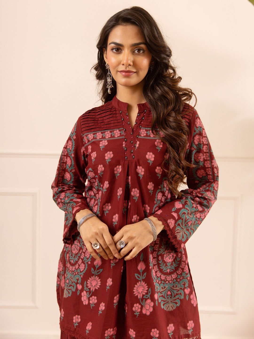 Karen Claret Printed Co-Ord Set