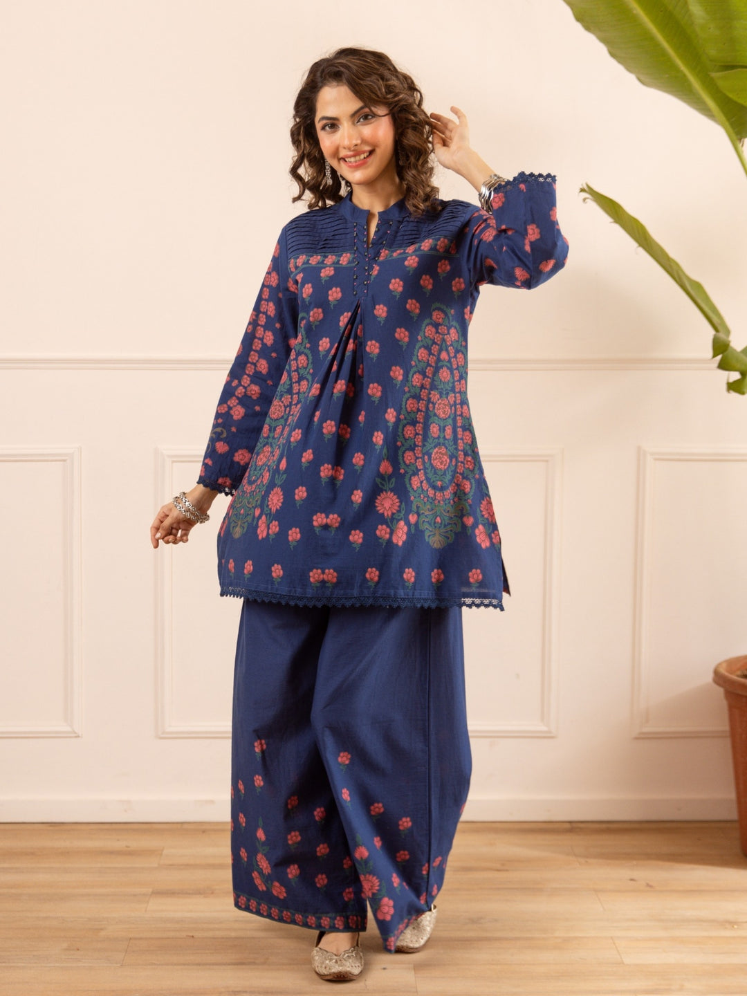 Karen Prussian Printed Co-Ord Set