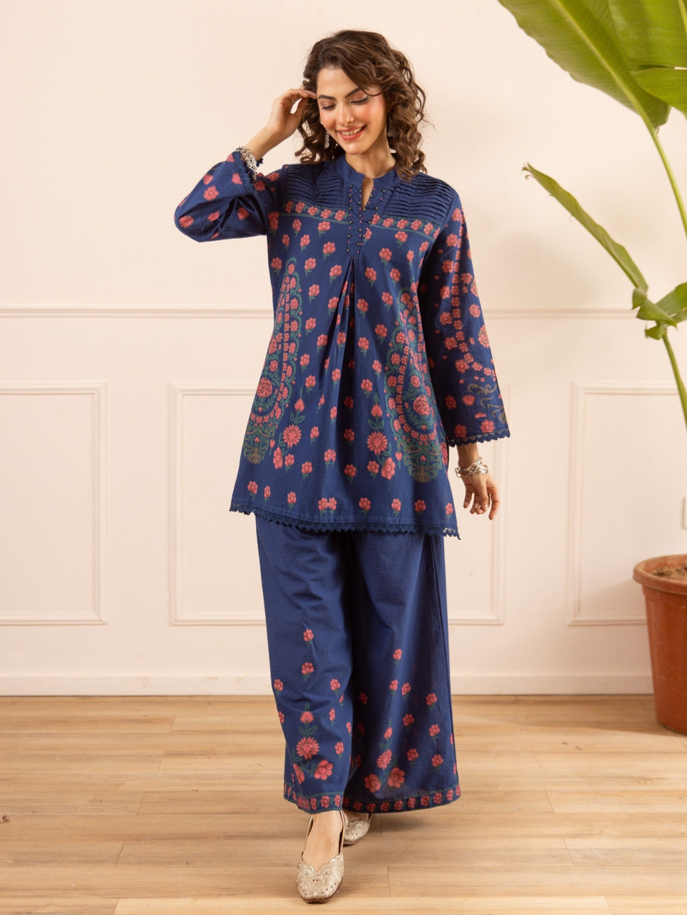 Karen Prussian Printed Co-Ord Set