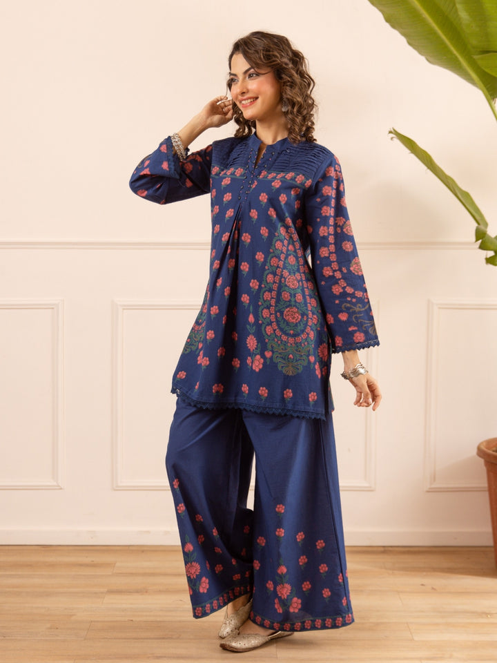 Karen Prussian Printed Co-Ord Set