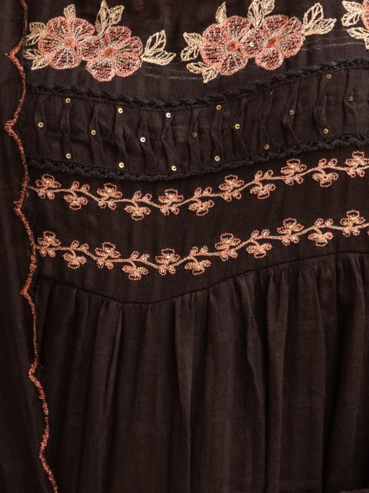 Karen Royce Embroidery Cotton Suit Set