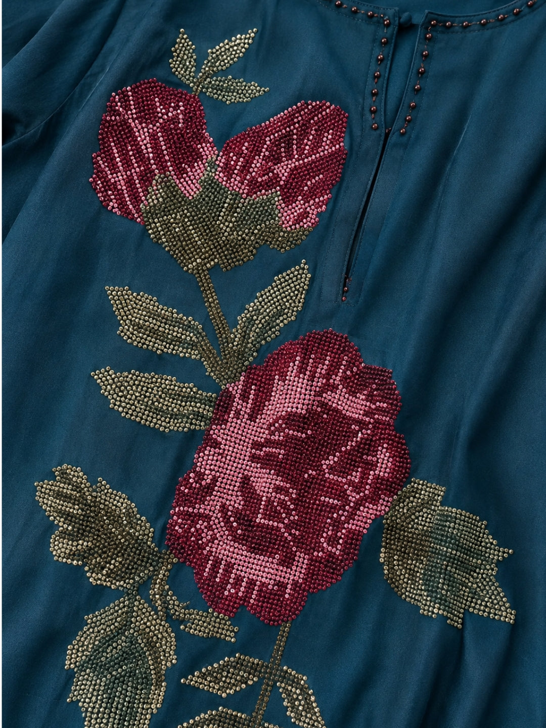 Karen Sloke Embroidery Cotton Suit Set