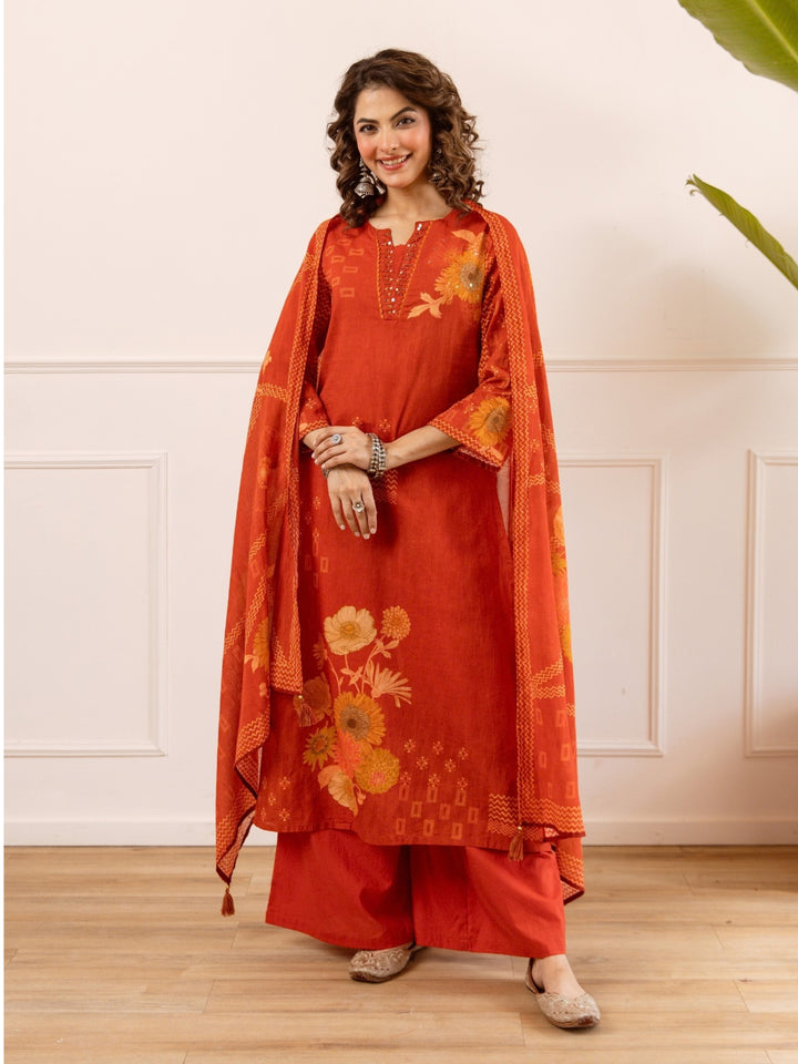 Karen Twany Work Cotton Suit Set