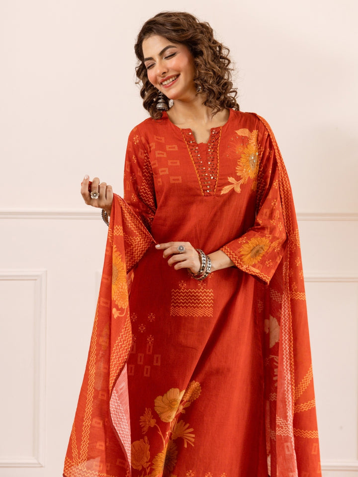 Karen Twany Work Cotton Suit Set