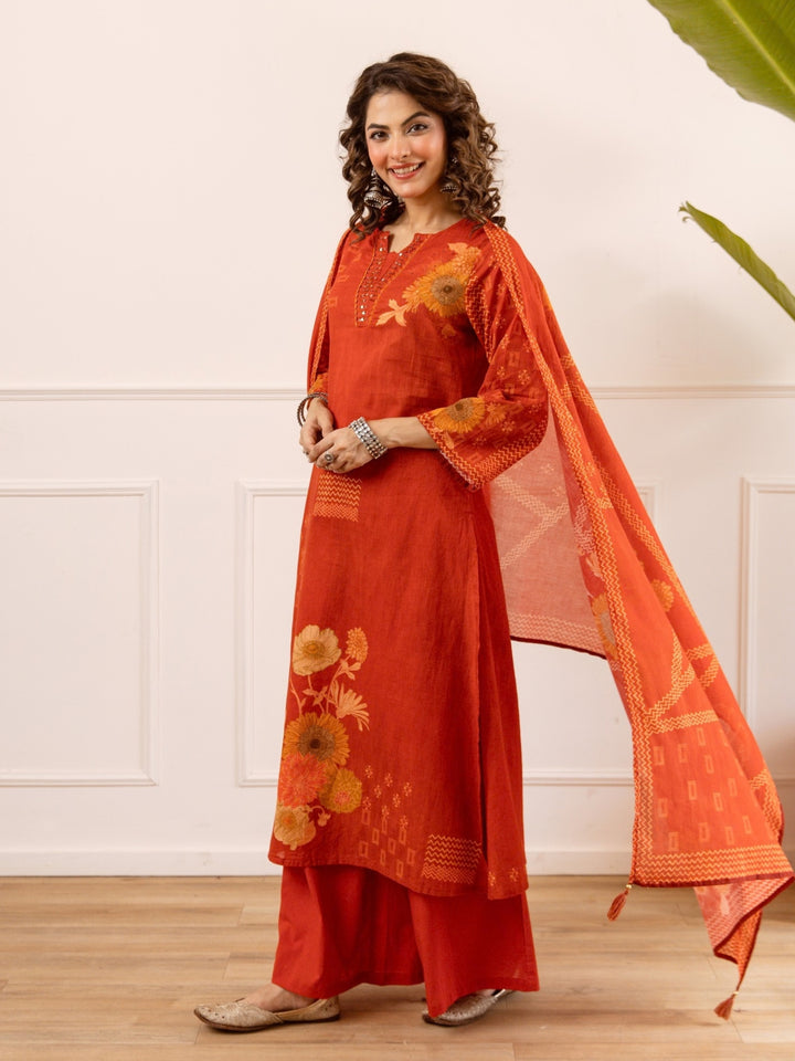 Karen Twany Work Cotton Suit Set