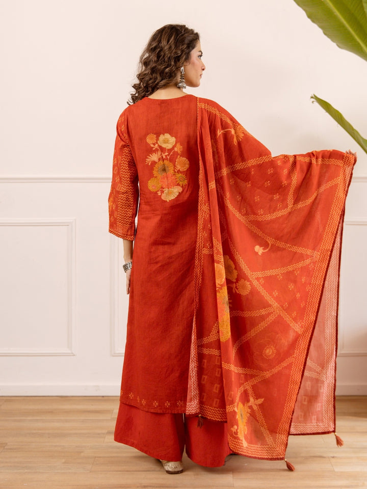 Karen Twany Work Cotton Suit Set