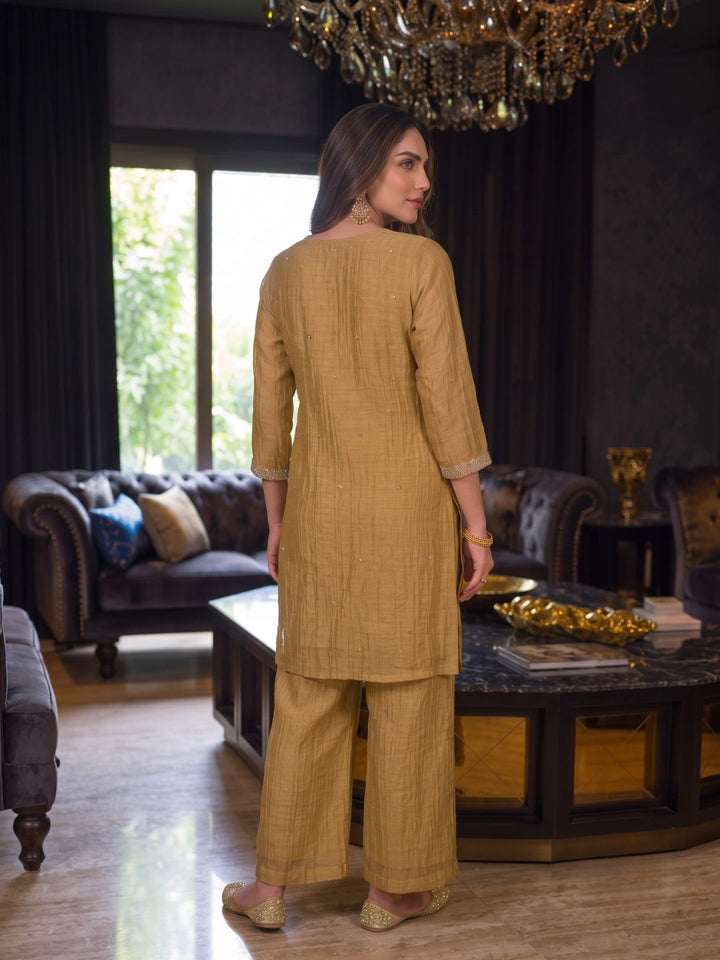 Kartar Canary Handwork Suit Set